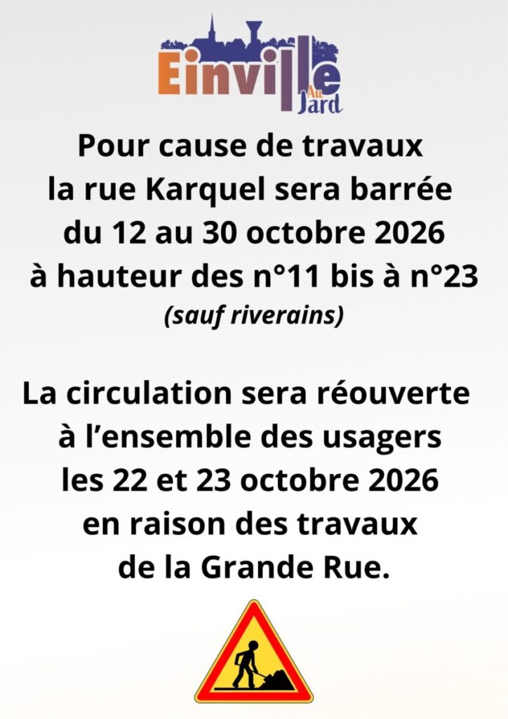 Travaux rue Karquel